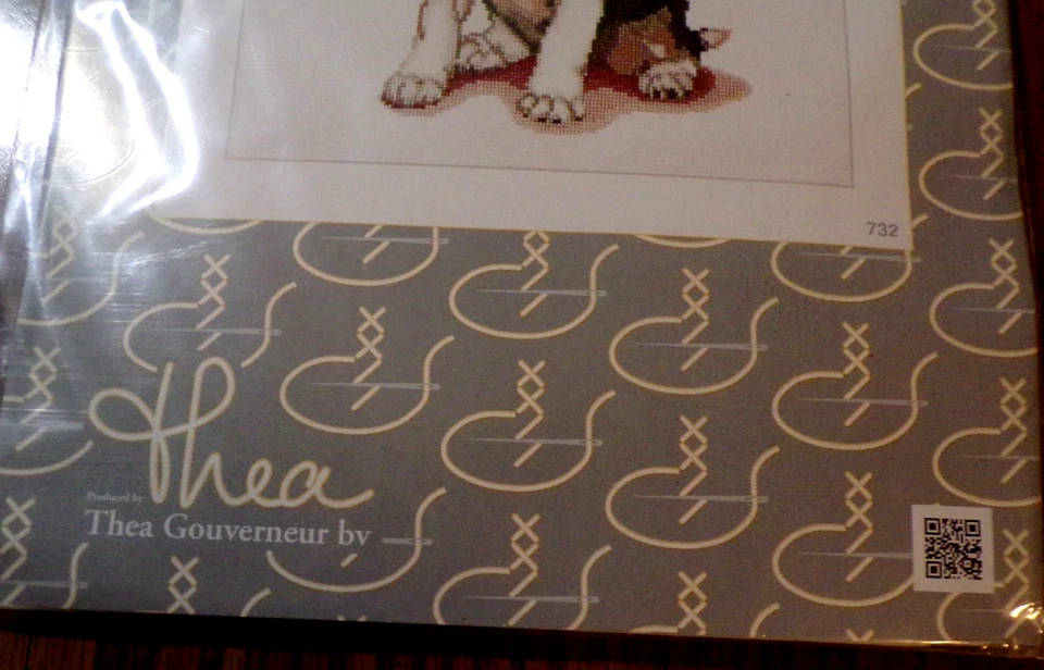 KIT PUNTO DE CRUZ CONTADO SU25 NUEVO THEA GOUVERNEUR BV 732 "PUPPY LOVE" Foto 2 de 4