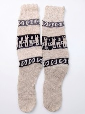 Long Socks, Warmers, Alpaca Wool, Handwoven Andean Style, Winter