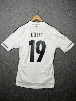 GÖTZE 19番 シャツ Mサイズ Adidas Germany Gotze 19 Jersey Mens White 2012 Euro Home Soccer