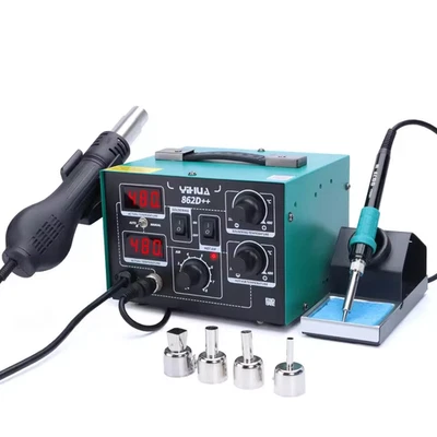 YIHUA 862D++ 750W Soldering Station Digital Hot Air Gun Desoldering Rework Tool