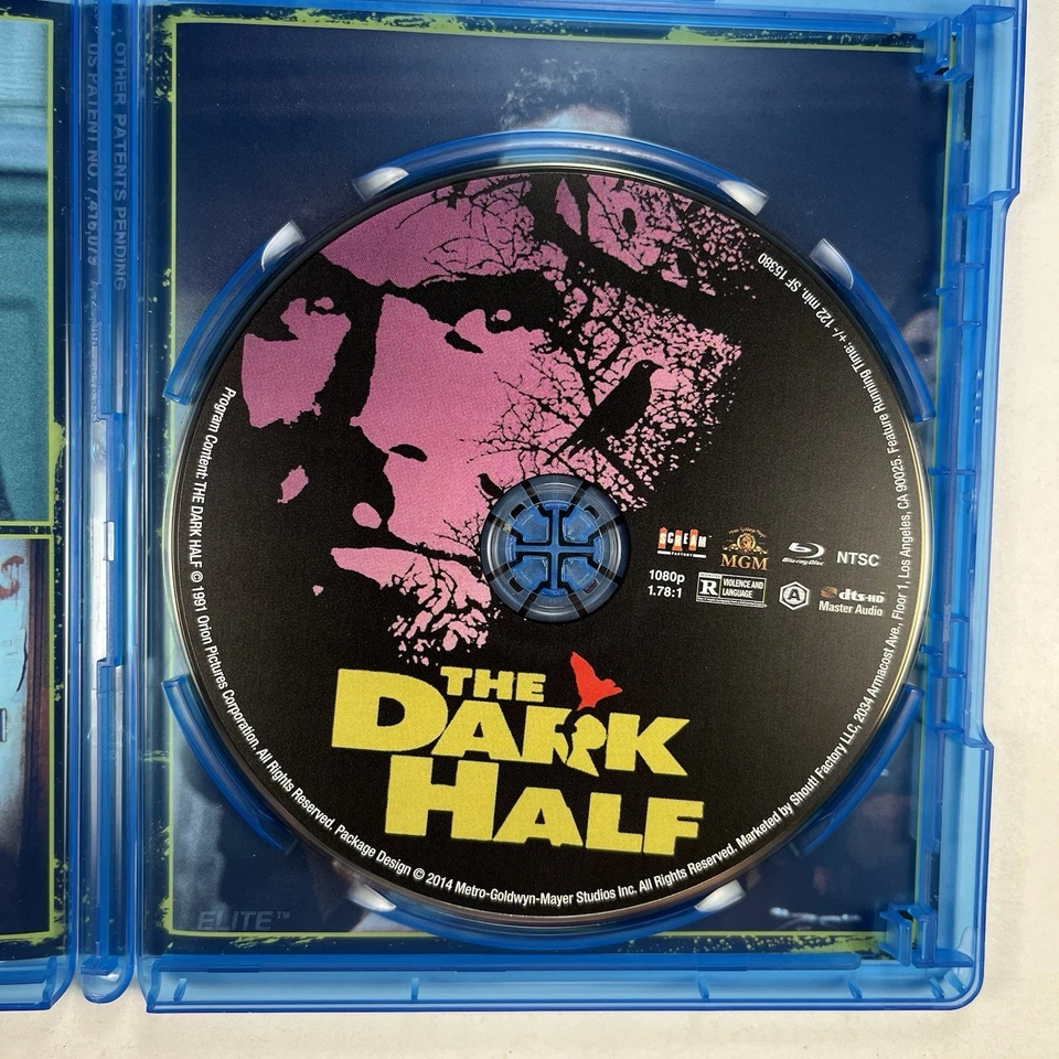 The Dark Half (Blu-ray, 1991) Scream Factory Stephen King Horror Foto 4 de 4