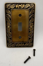 2005 LHMC Liberty Hardware Brass Single Switch Plate Cover NOS In Package Screws