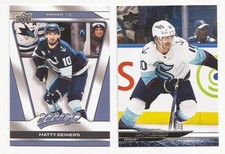 Lot of 2 Different Seattle Kraken Matty Beniers Hockey Cards