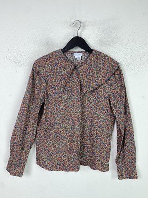 Ghost Multicolour Floral Blouse Collared Neck Long Sleeve Button Up UK L
