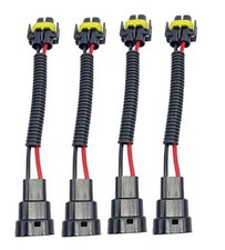 4pcs 9006 9005 to H11 H8 Retrofit Wiring Harness Plug Extension Conversion