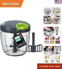 Manual Food Chopper Vegetable Cutter, Hand String Vegetable Chopper Onions Cu...