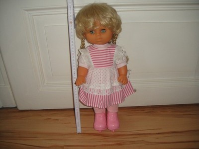 DDR Kult Puppe Ostalgie Mädchen Plastkörper ARI/BIGGI/SONNI ?,80er ?,ca.42 cm