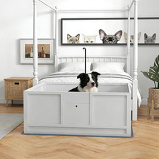 Large Dog Whelping Box with Heat Lamp  Adjustable Puppy Door - Free Shipping