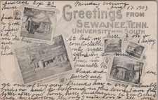 Sewanee University Of The South Chapter Houses Multiview Tennessee 1908 Postcard