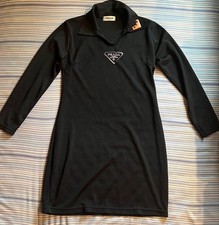 USED PRADA BLACK POLO SHIRT STYLE MINI DRESS, TIGHT GOOD