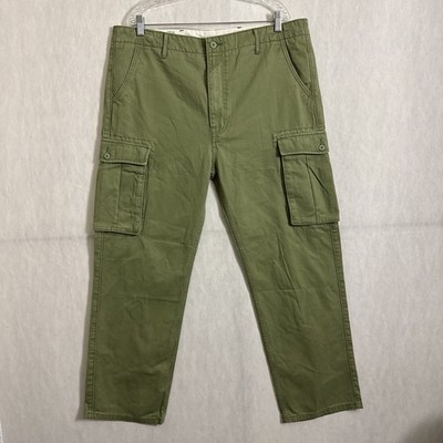 Levi's Men's Size 38x32 Green Straight Leg Y2K Cargo Pants