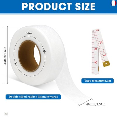 Ruban Thermocollant 20 Mm X 64 M – Pour Ourlets Sans Couture (Rideaux, Pantalons, Jeans) – Fixation Rapide Au Fer à Repasser - 8