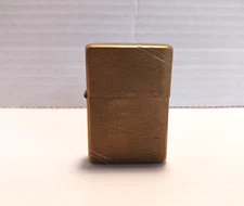 Vintage Zippo X  Brass Model With Etched Corners Matching Insert Needs Flint USA