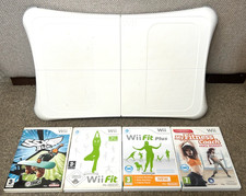 Official Nintendo Wii Fit Balance Board Bundle w/ 4 Games - Tested Joblot
