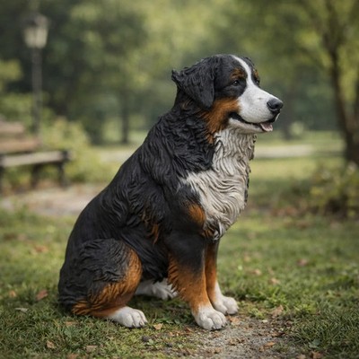 Berner Berghund (sitzender) | Tierzubehör aus Harz