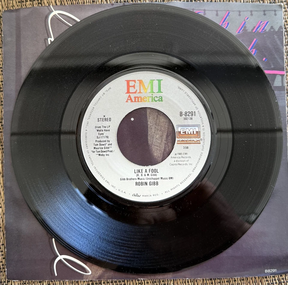 Robin Gibb - Like a Fool / Possession - EMI B-8291 - M PS Foto 3 de 4