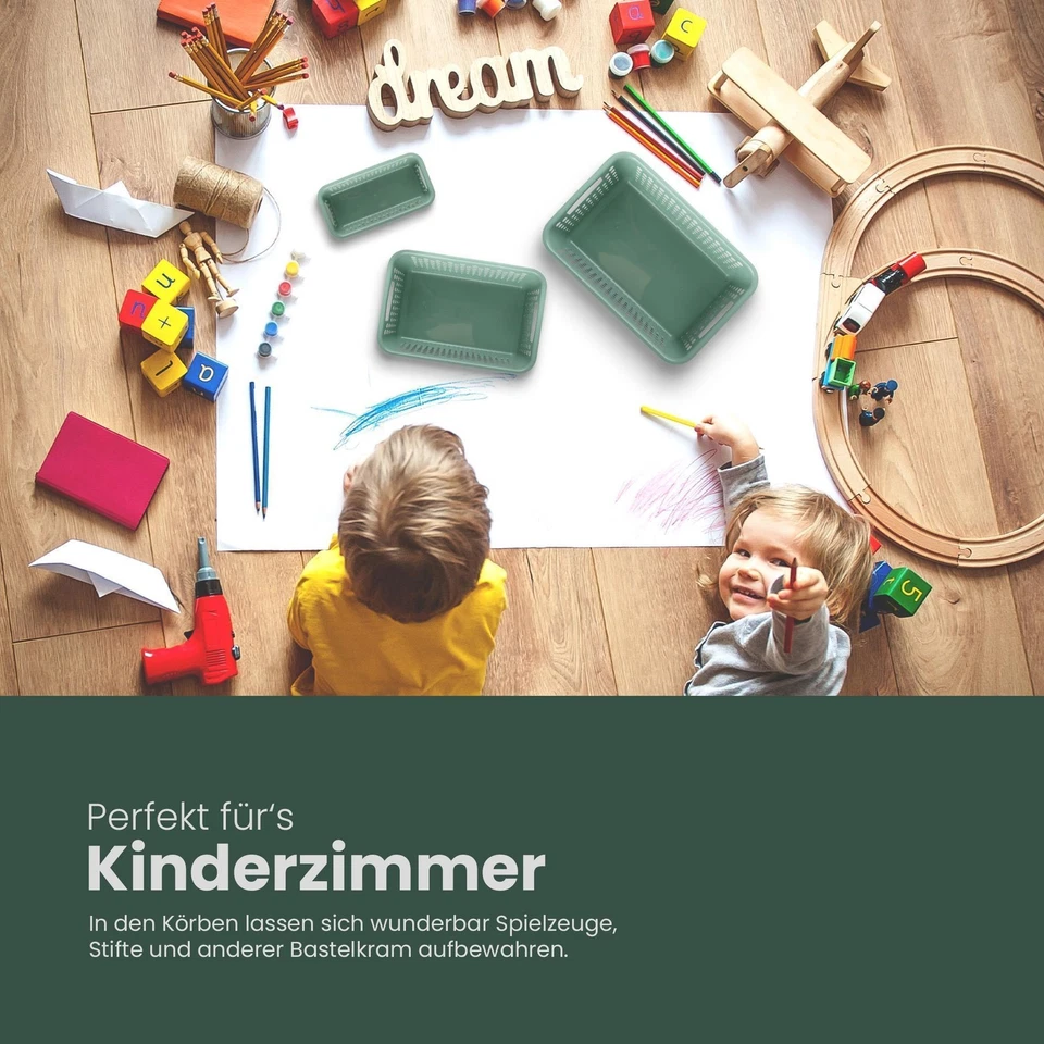 Aufbewahrungskorb Organizer Kunststoffkorb Körbchen 0,7L - 10L Korb BPA Frei Bad - Bild 4 von 4
