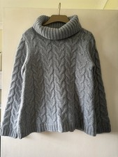 Cabbages And Roses Pale Blue Cable Knit Jumper Women’s Size M