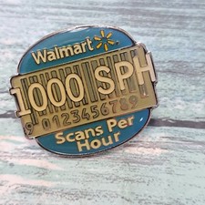 Walmart Associate Employee Pin - 1000 SPH Scans Per Hour Award
