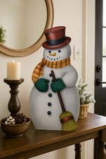 Boardwalk Original 18” Snowman with Broom Made in the USA Hand Signed/Dated
