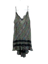 Victoria's Secret Sheer Multi Color Paisley Floral Cami / Chemise Slip Dress Lg