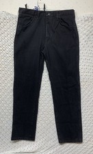 Rustler Jeans Men  s Size 36x32 Straight Leg Black Denim 100 Cotton Workwear