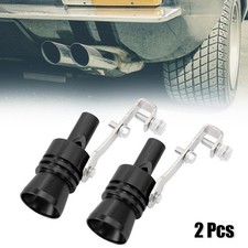 2Stk.Universal Auto Turbo Sound Auspuff Schalldämpfer  XL Größe schwarz