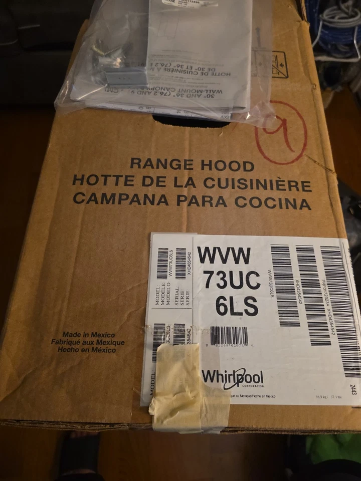 Campana extractora de montaje en pared Whirlpool WVW53UC6LS ADA compatible con 36 pulgadas Foto 4 de 4
