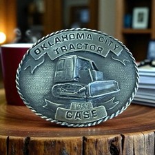 Case Vintage Belt Buckle Oklahoma City Tractor 1981 Agricultural Farm