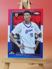 2025-26 Topps Chrome ACE BAILEY #255 RC Rookie Red White Blue Refractor