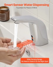 Touchless Bathroom Sink Faucet, Automatic Motion Sensor Restroom Toilet Faucet C