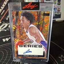 2022-23 Leaf Signature TRUE #1/1 Jalen Wilson Auto Kansas Sealed 🔥📈