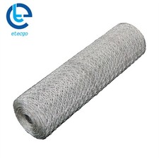 24In 100FT Chicken Wire Fencing Mesh Metal Floral Wire Fence Roll 1" Hole Sliver