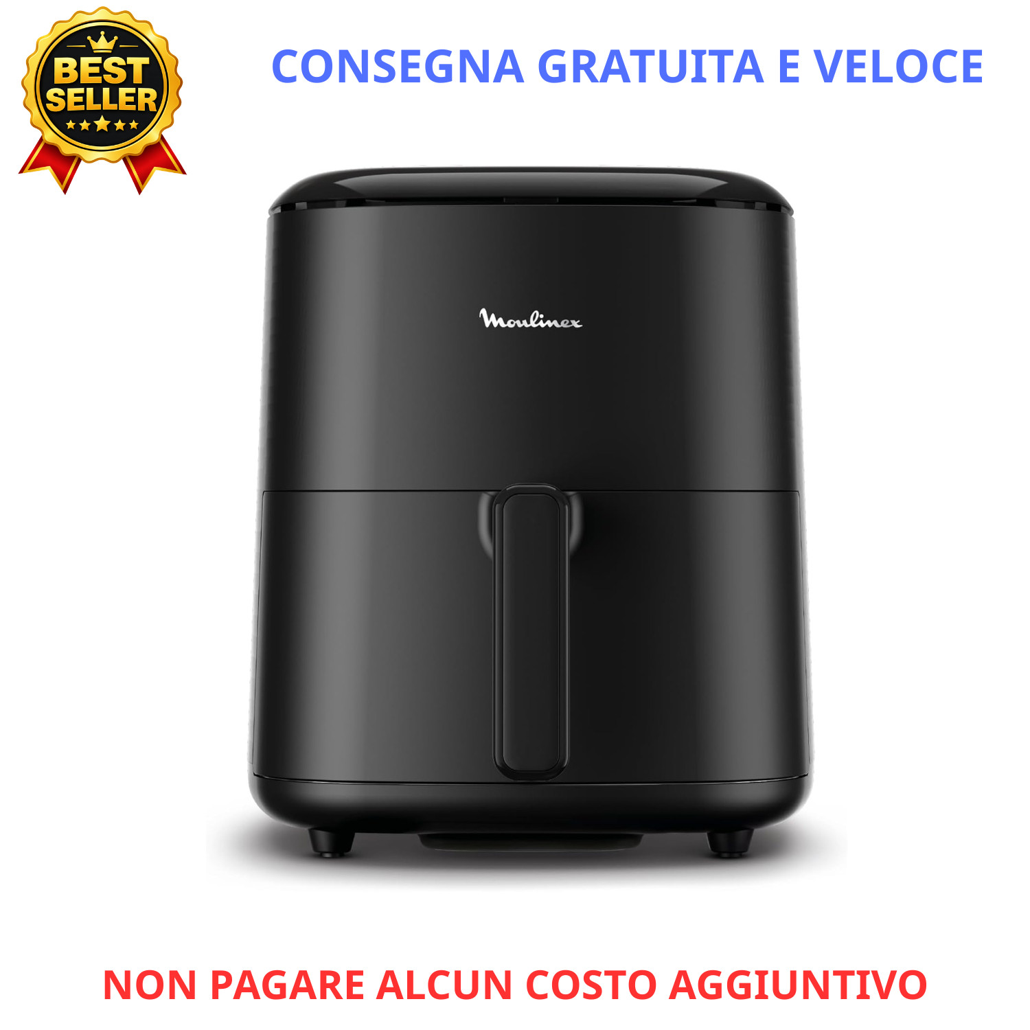Moulinex Easy Fry Max, Friggitrice ad Aria 5 L, EZ2458