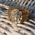 Vintage 18KT Gold Filled Cluster Ring Size 10 1/2 — photo 5