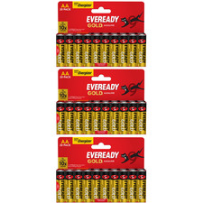 Eveready AA Alkaline Gold Batteries 60 Pack Long Lasting Power for Household Use 0.26 per battery
