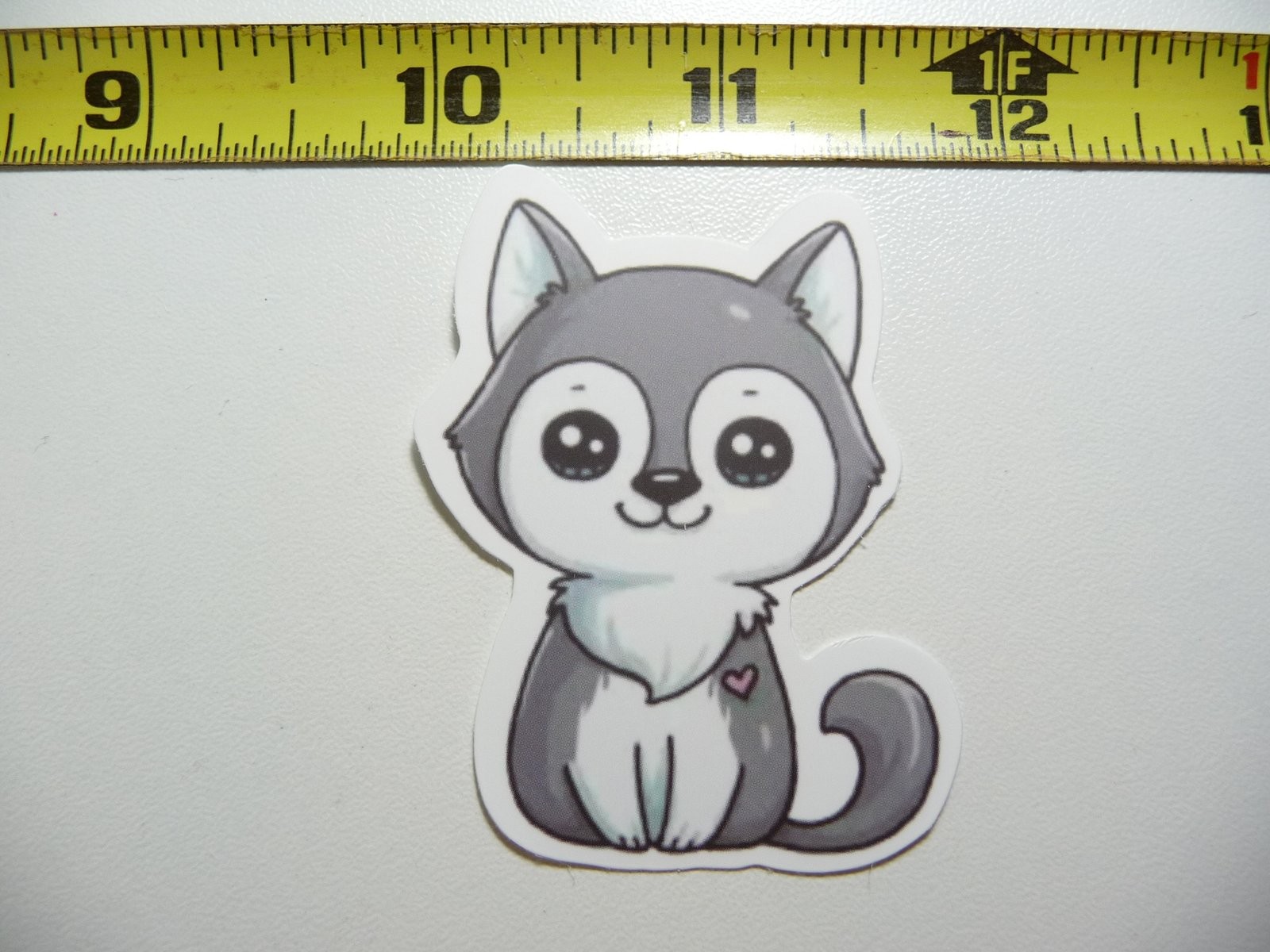 Adorable Cartoon Baby Wolf Decal Sticker - Wild Animal Design