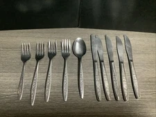 Rare 10 Pc Lot "Custom Craft" Flatware Vintage Stainless