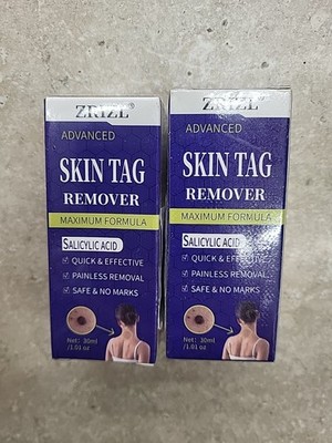 2 X Fast-Acting Skin Tag Remover For Body Neck -Natural, Mild Formula 30ml 09/27