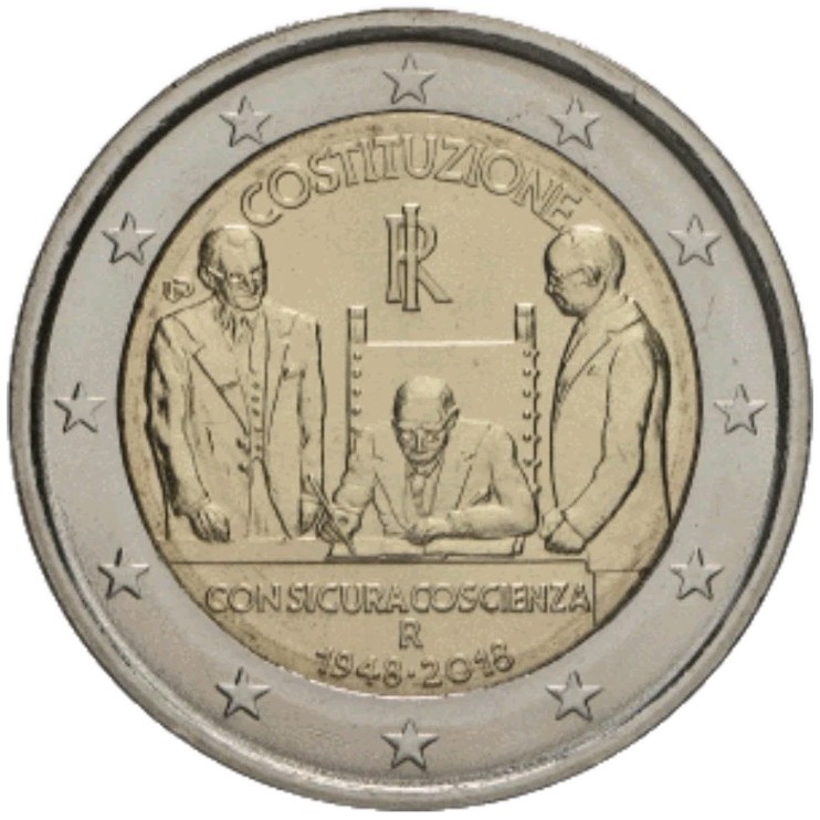 2€ UNC Italie 2018 Constitution