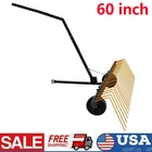 60" ATV UTV & Lawn Tractor Tow Behind Dethatcher Steel Landscape Rake 24 Tines
