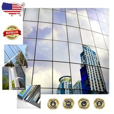 S05 Window Film 36"x24ft Mirror Silver Heat Control Privacy UV Block