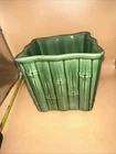 Shawnee Yellow Green  5" Square Planter Houseplants USA VTG Plants Garden