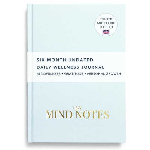 LSW London Mind Notes | 6-Month Undated Wellness Journal with Mental Health ...