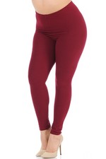 Buttery Smooth Basic Solid Plus Size Leggings - New Mix