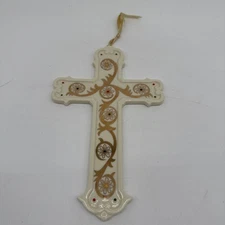 Formalities by Baum Bros Cross White With Golden Swirls and Flowers