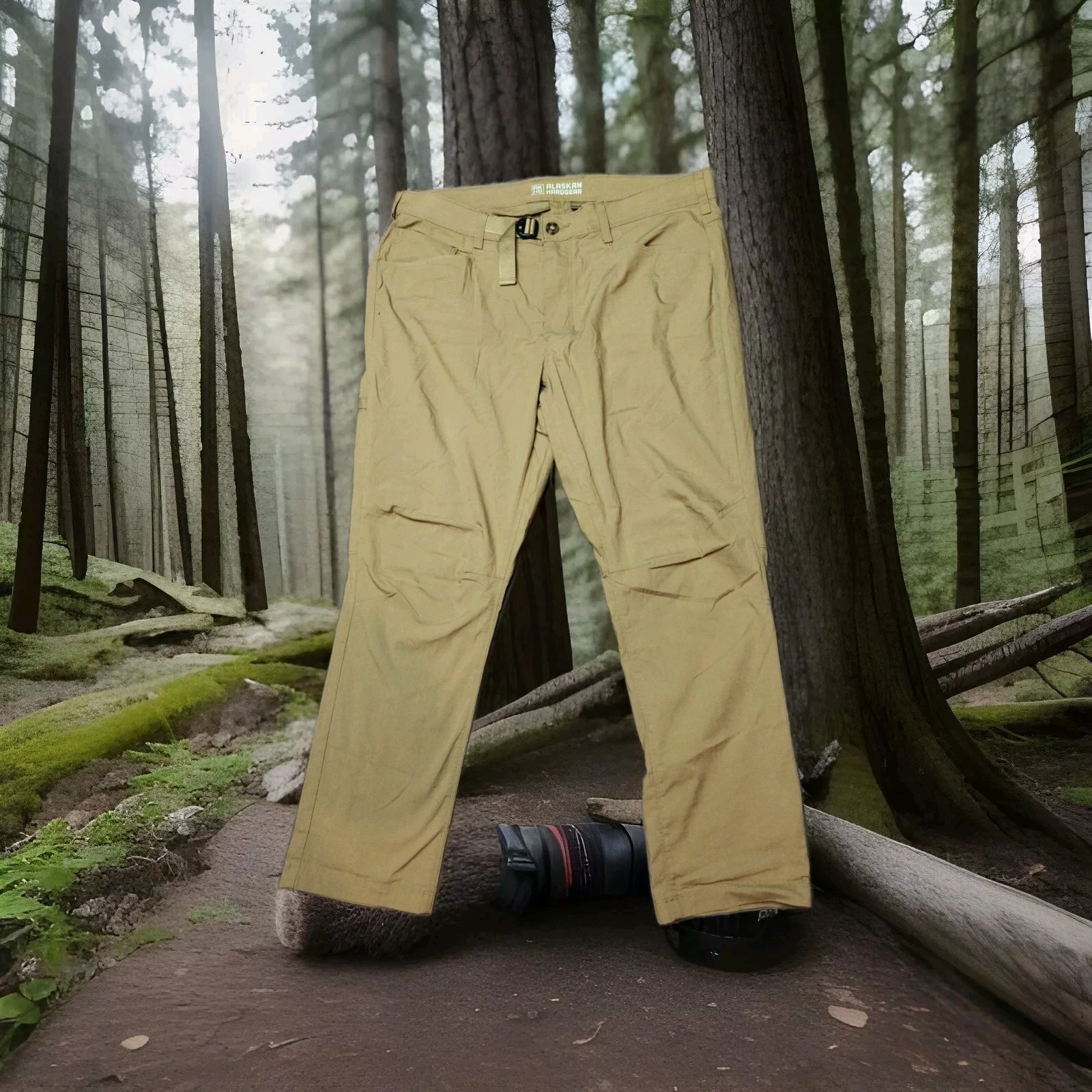 AKHG ALASKAN HARD GEAR men's Pants 38-30 Outdoor Hiking Work Pants Build In Belt
