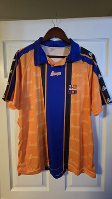 FC BARCELONA 1997/1998 AWAY FOOTBALL SHIRT CAMISETA KAPPA SPAIN FCB