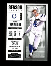 2017 Panini Contenders Season Ticket #18 Adam Vinatieri Indianapolis Colts QTY