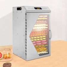 Electric Food Drying Machine Fruit Dryer w/ 18 Trays for Home/Commerce Kitchen